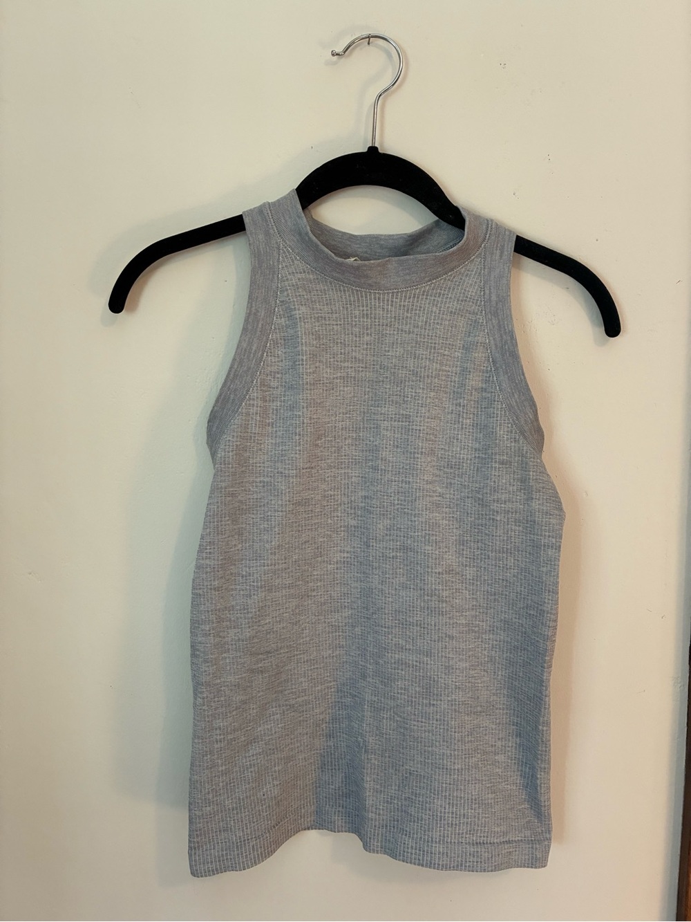 Athleta Gray Ribbed Tank Top